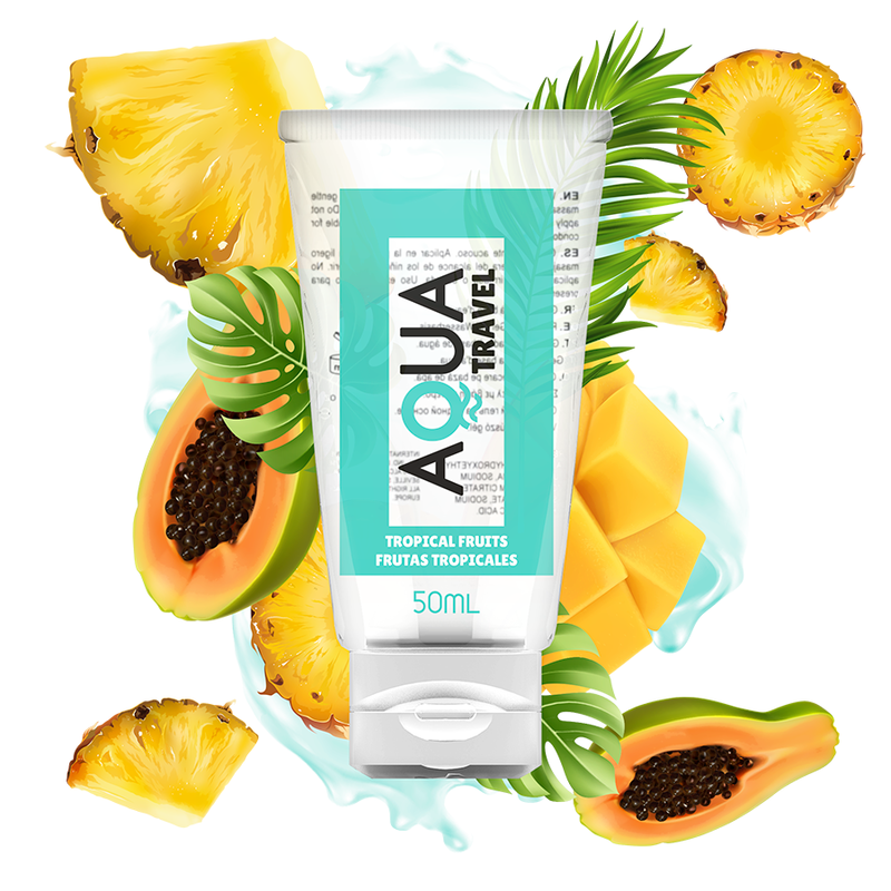 LUBRIFICANTE À BASE DE ÁGUA FRUTAS TROPICAIS - AQUA TRAVEL 50ML