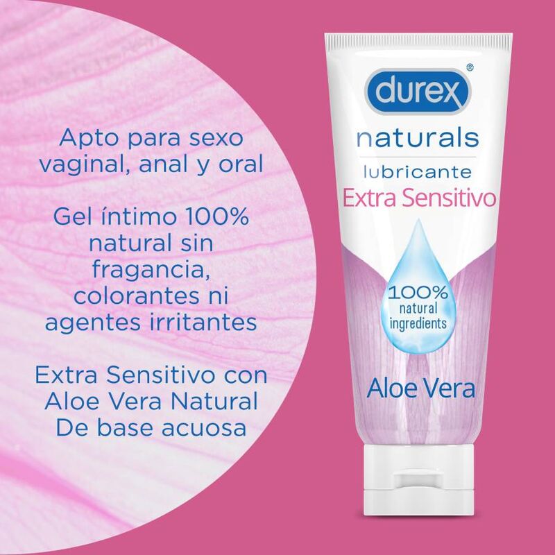 LUBRIFICANTE NATURALS EXTRA SENSÍVEL - DUREX 100 ML