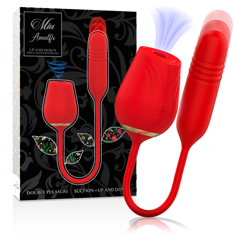 MASSAJADOR VIBRAÇÃO E SUCÇÃO DOUBLE PLEASURE - MIA