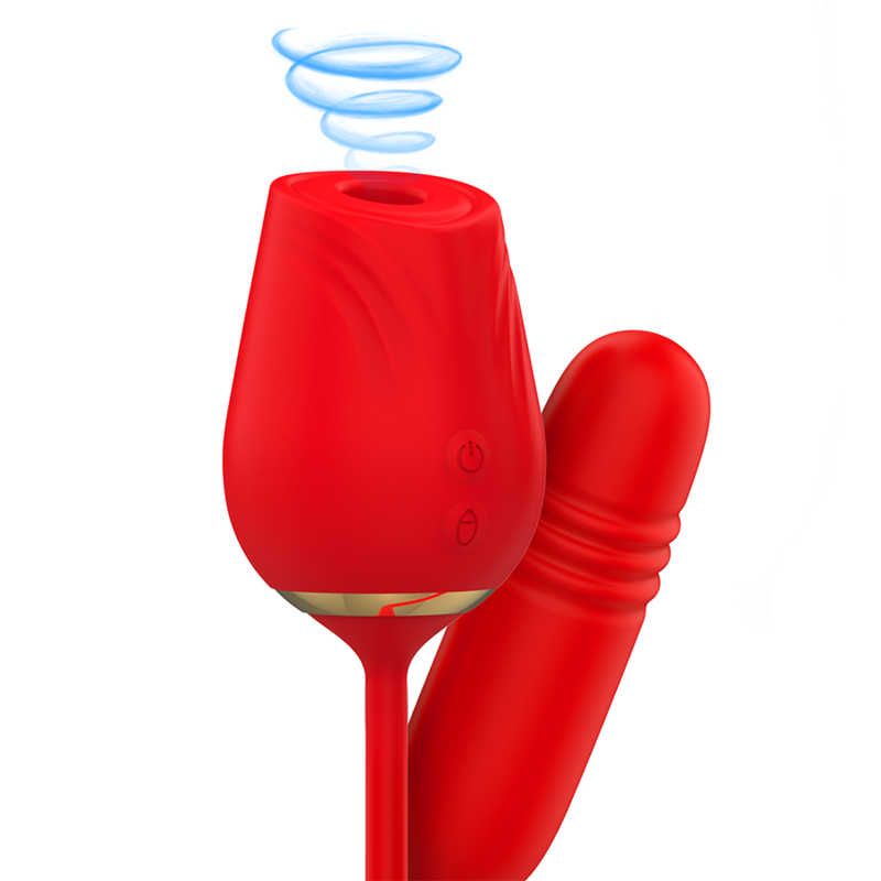MASSAJADOR VIBRAÇÃO E SUCÇÃO DOUBLE PLEASURE - MIA