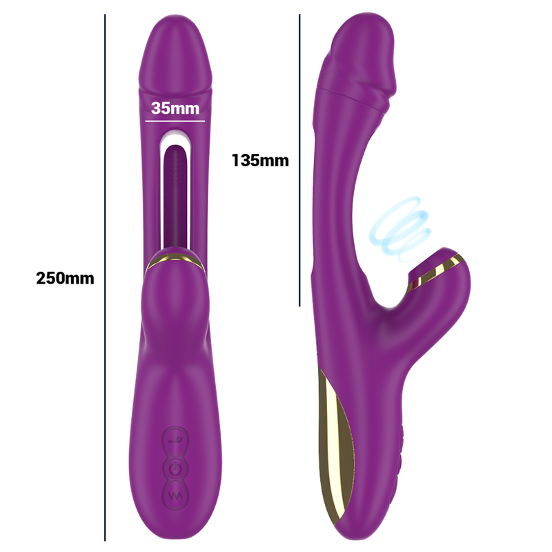 VIBRADOR MULTIFUNÇÕES ATENEO - INTENSE 25CM