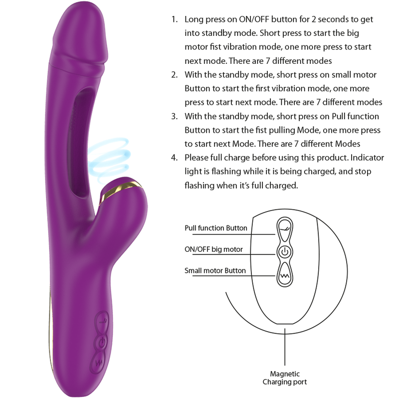 VIBRADOR MULTIFUNÇÕES ATENEO - INTENSE 25CM