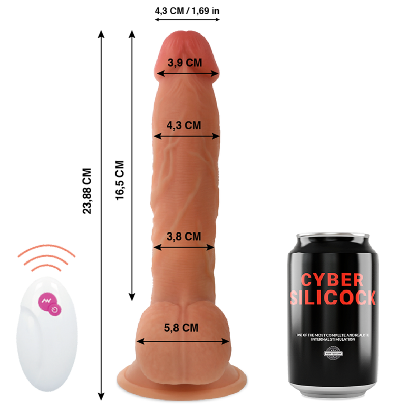 ESTIMULADOR REALISTA CYBER SILICONE SKIN - CYBER SILICOCK 23,8CM