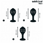 CONJUNTO 3 PLUGS ANAIS PROGRESSIVOS COM JÓIA - ADDICTED TOYS