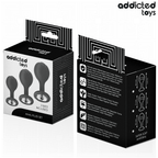 CONJUNTO 3 PLUGS ANAIS PROGRESSIVOS COM JÓIA - ADDICTED TOYS