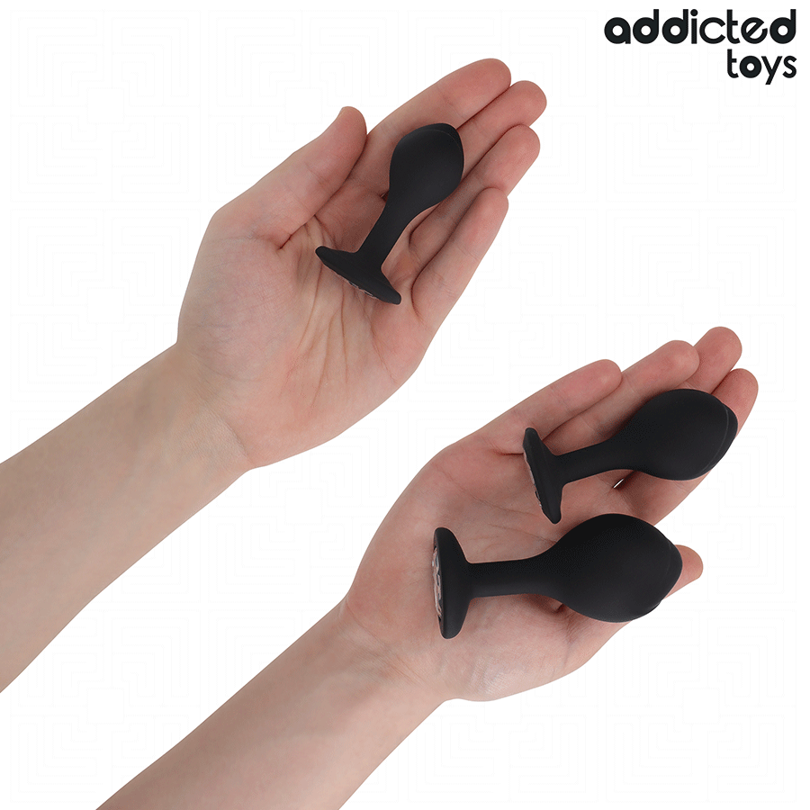 CONJUNTO 3 PLUGS ANAIS PROGRESSIVOS COM JÓIA - ADDICTED TOYS