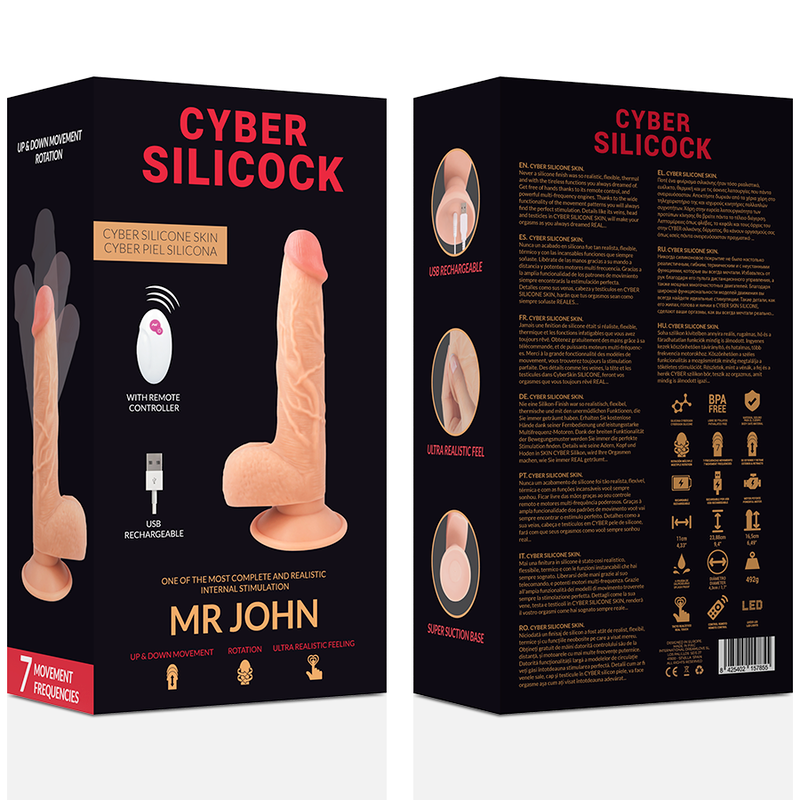 ESTIMULADOR REALISTA CYBER SILICONE SKIN - CYBER SILICOCK 23,8CM