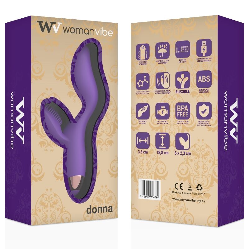 VIBRADOR EM SILICONE RECARREGÁVEL - WOMANVIBE 18,8CM