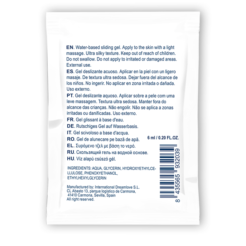 LUBRIFICANTE ÍNTIMO À BASE DE ÁGUA DOSE ÚNICA - WATERFEEL  6ML
