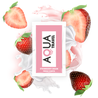 LUBRIFICANTE ÍNTIMO À BASE DE ÁGUA MORANGO DOSE ÚNICA - AQUA TRAVEL  6ML
