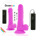 VIBRADOR ROXO COM VENTOSA - DIVERSIA 20.5 CM -O- 4.2 CM