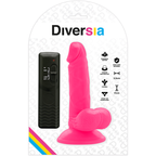 VIBRADOR ROSA COM VENTOSA - DIVERSIA 17 CM -O- 3.3 CM