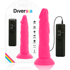 VIBRADOR ROSA COM VENTOSA - DIVERSIA 23 CM -O- 4.3 CM