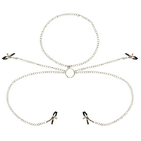 OHMAMA FETISH 4 NIPPLE CLAMPS WITH CHAIN NECKLACE