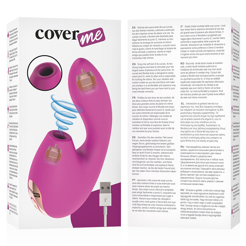 ESTIMULADOR 2 EM 1 - SUCÇÃO DE CLITÓRIS E ESTIMULAÇÃO PONTO G -  COVERME