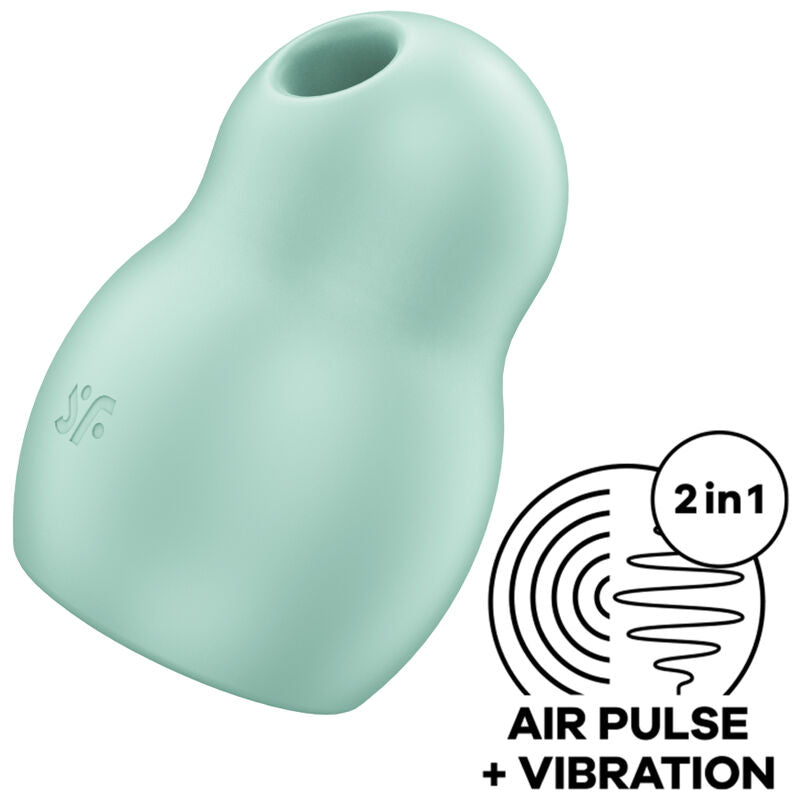 SATISFYER PRO TO GO 1 - VIBRADOR E SUGADOR DE CLITÓRIS VERDE