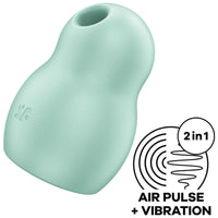SATISFYER PRO TO GO 1 - VIBRADOR E SUGADOR DE CLITÓRIS VERDE