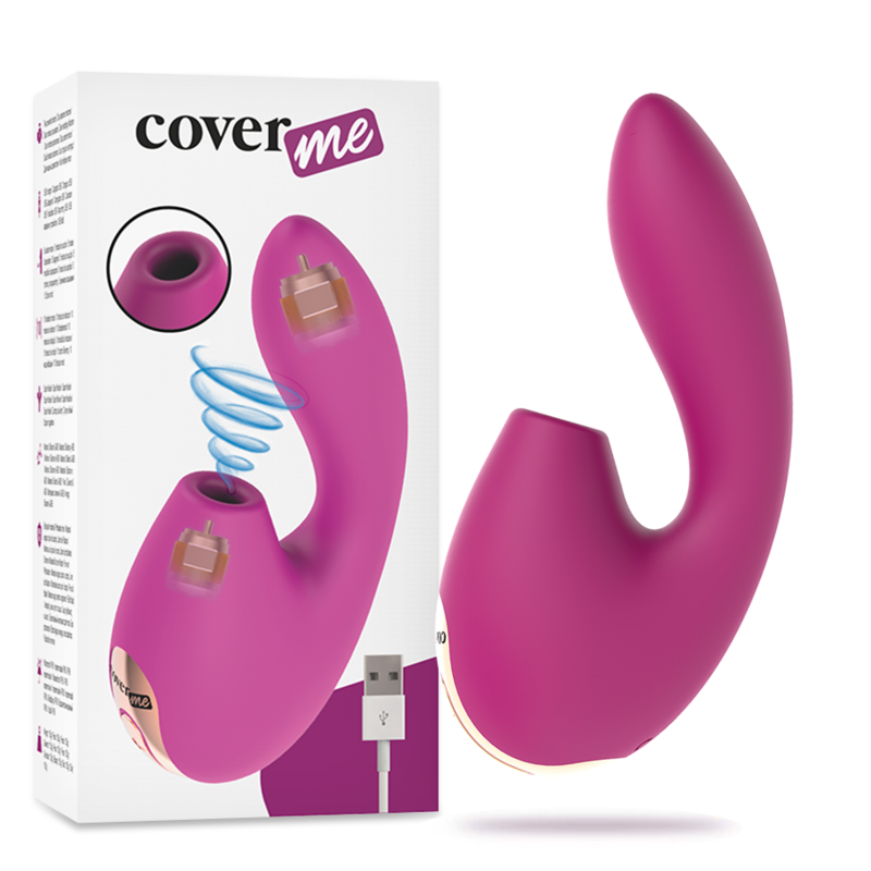 ESTIMULADOR 2 EM 1 - SUCÇÃO DE CLITÓRIS E ESTIMULAÇÃO PONTO G -  COVERME