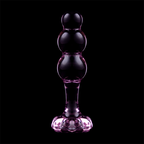 NEBULA SERIES BY IBIZA - MODEL 1 ANAL PLUG BOROSILICATE GLASS PINK 10.5 CM -O- 3 CM