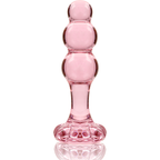 NEBULA SERIES BY IBIZA - MODEL 1 ANAL PLUG BOROSILICATE GLASS PINK 10.5 CM -O- 3 CM