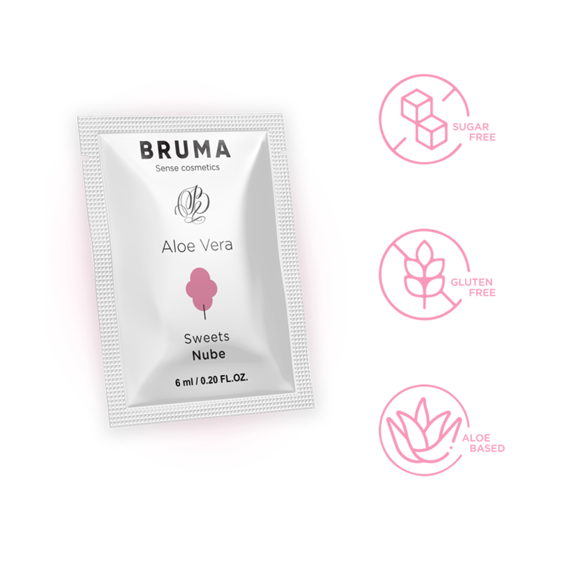 GEL LUBRIFICANTE ALOE VERA SABOR NUVEM DOCE - BRUMA 6ML