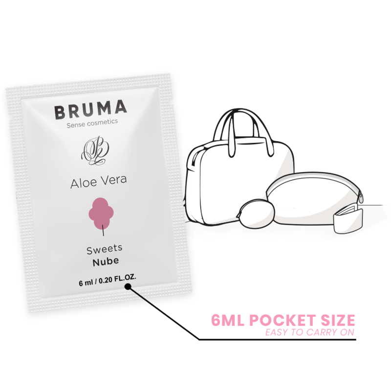 GEL LUBRIFICANTE ALOE VERA SABOR NUVEM DOCE - BRUMA 6ML