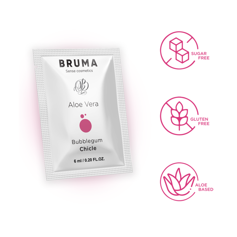 GEL LUBRIFICANTE ALOE VERA SABOR PASTILHA ELÁSTICA- BRUMA 6ML