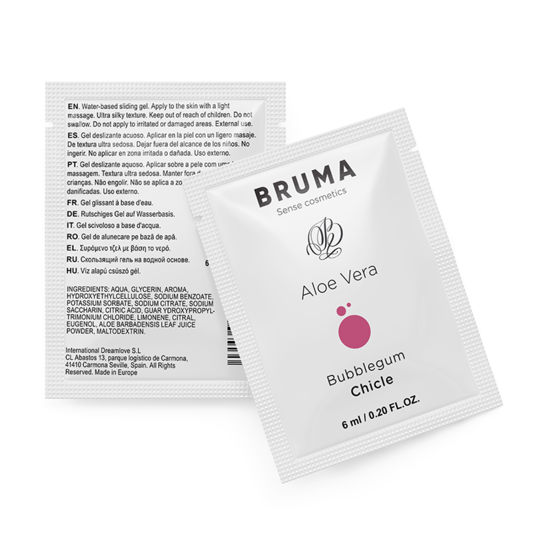 GEL LUBRIFICANTE ALOE VERA SABOR PASTILHA ELÁSTICA- BRUMA 6ML