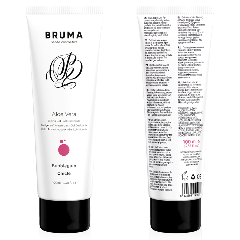 GEL LUBRIFICANTE BRUMA ALOE VERA - SABOR PASTILHA ELÁSTICA 100ML