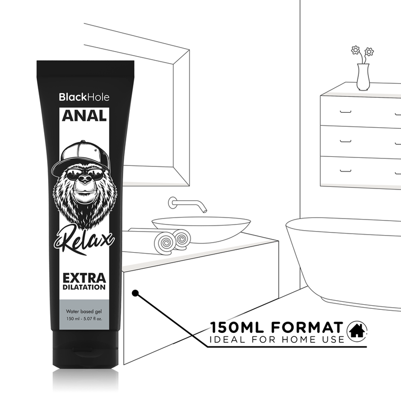 GEL RELAXANTE ANAL À BASE DE ÁGUA -BLACK HOLE 150ML