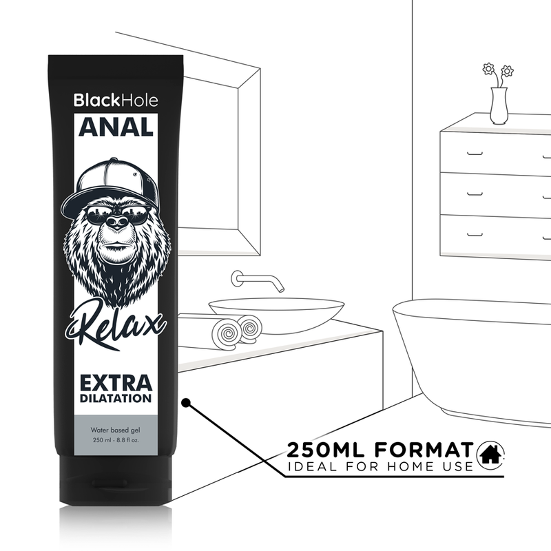 GEL RELAXANTE ANAL À BASE DE ÁGUA -BLACK HOLE 250ML