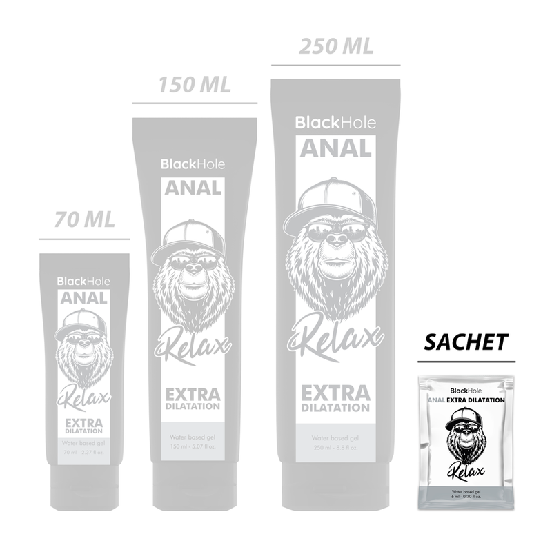 GEL DILATADOR E RELAXANTE ANAL - BLACK HOLE 6ML