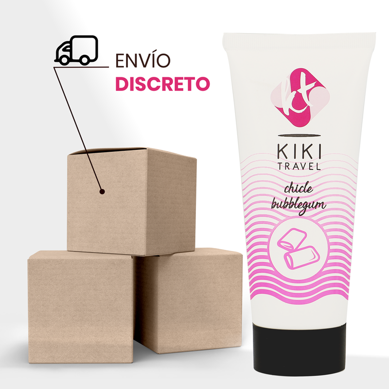 LUBRICANTE À BASE DE ÁGUA PASTILHA ELÁSTICA MORANGO - KIKI TRAVEL 50 ML