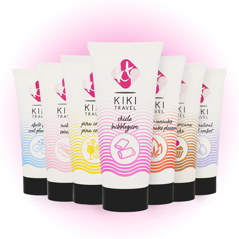 LUBRICANTE À BASE DE ÁGUA PASTILHA ELÁSTICA MORANGO - KIKI TRAVEL 50 ML