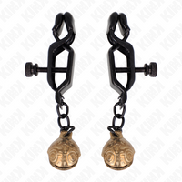 KINK - BELL JAW STYLE NIPPLE CLAMPS BLACK 7 CM