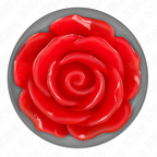 PLUG ANAL METÁLICO COM ROSA VERMELHA - KINK TAMANHO M
