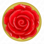 PLUG ANAL DOURADO COM ROSA VERMELHA - KINK -  TAMANHO S