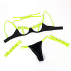 CONJUNTO LINGERIE VERDE FLUORESCENTE - SUBLIME