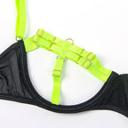 CONJUNTO LINGERIE VERDE FLUORESCENTE - SUBLIME