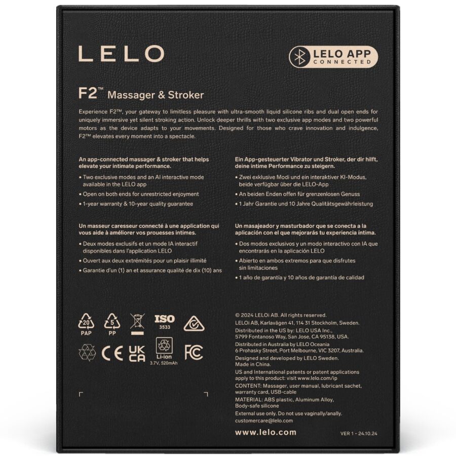 LELO - F2S™ TEAL  MALE MASTURBATOR BLUE