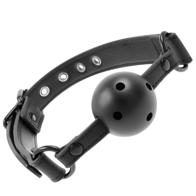 MORDAÇA GAG RESPIRÁVEL EM COURO VEGAN - FETISH SUBMISSIVE